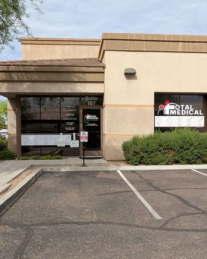 The Total Medical & Wellness storefront, Suite 107, in Glendale, AZ